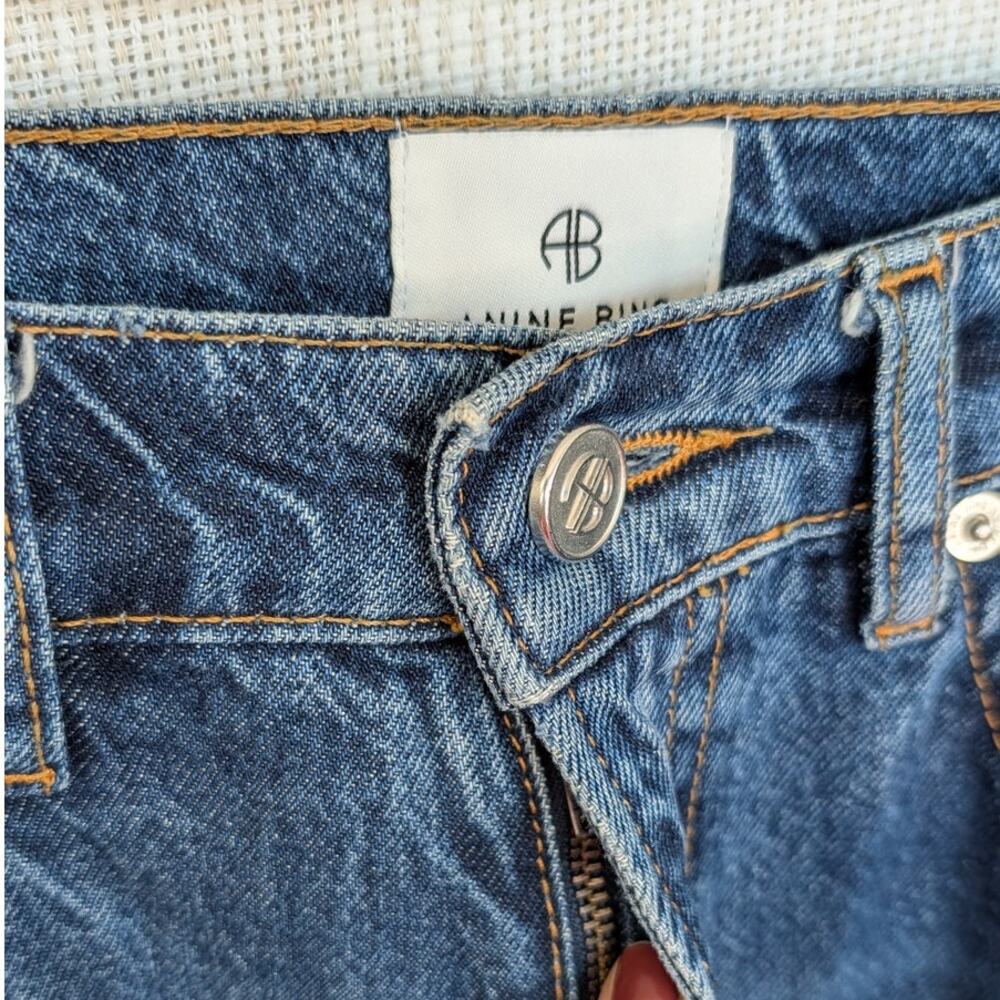 Anine Bing Brie Jeans Womens 27 Blue Denim High-rise Wide Leg - Picture 4 of 11